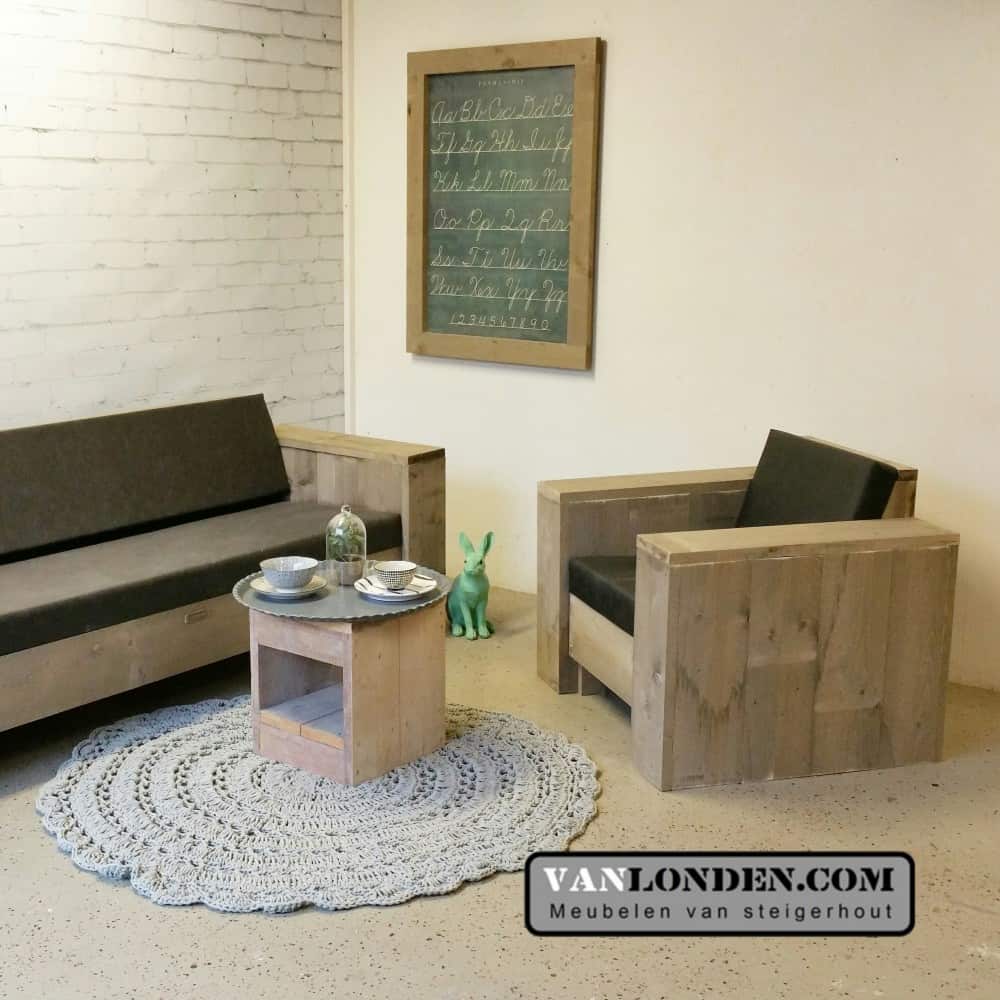 Steigerhouten fusion fauteuil Fenna