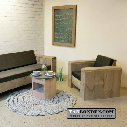 Steigerhouten fusion fauteuil Fenna