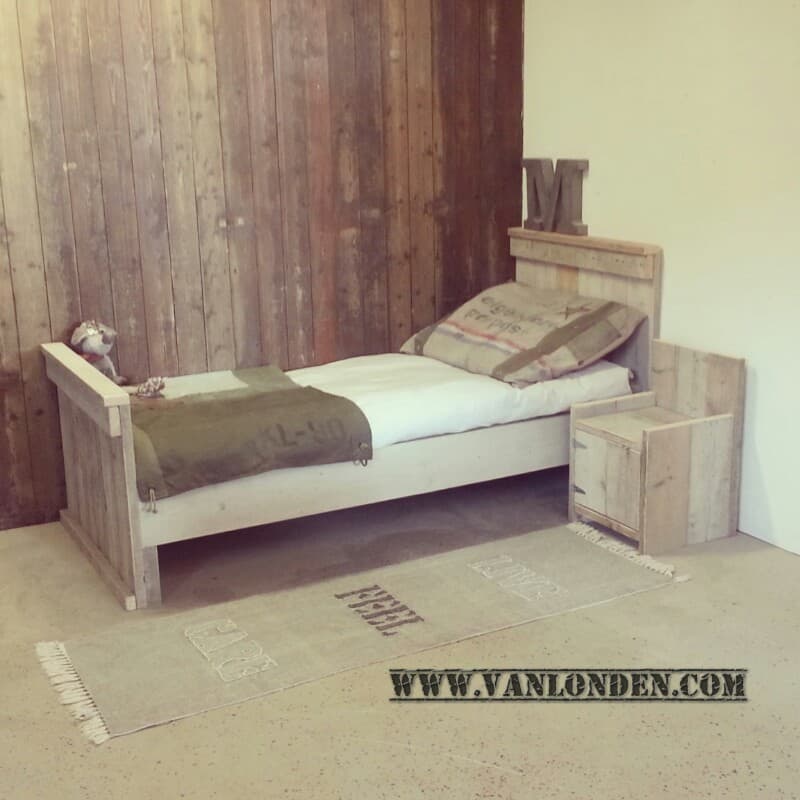 Steigerhouten bed Berend