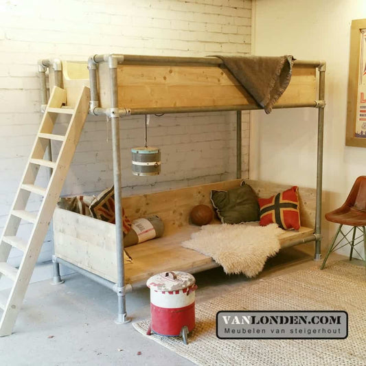 Steigerhouten buisbed Donna met-relaxplateau