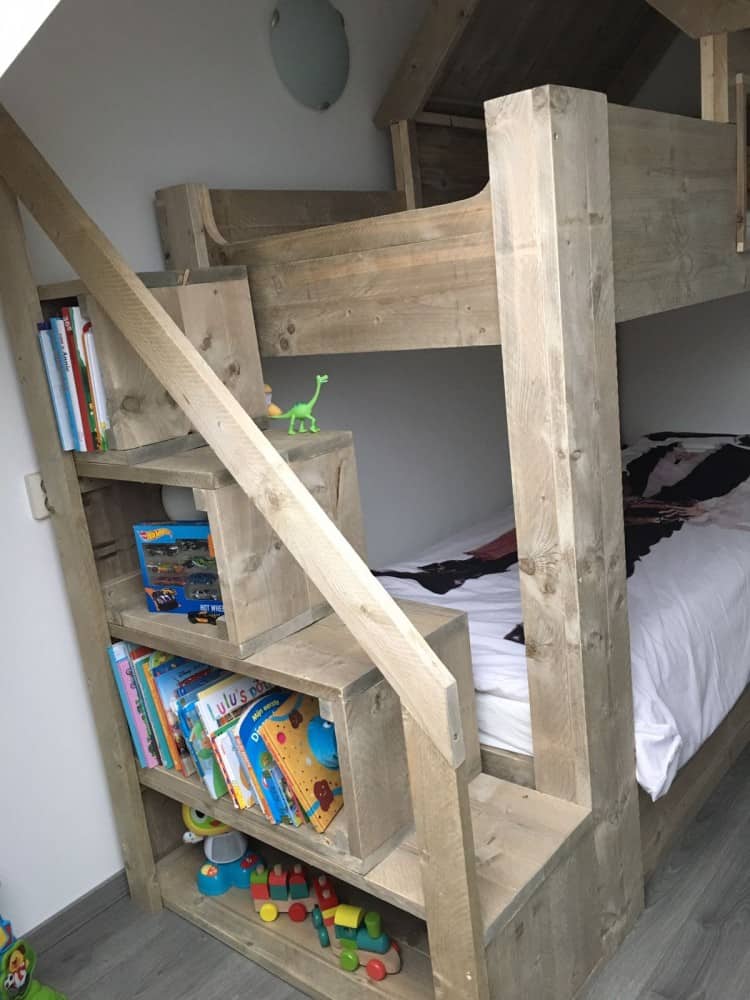 Steigerhouten hoogslaper Kaj