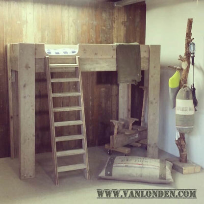 Steigerhouten hoogslaper Lauren