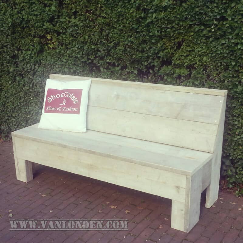 Steigerhouten zitbank Theo