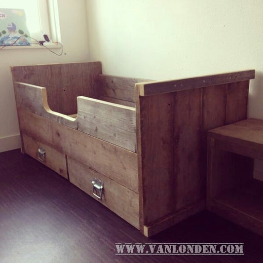 Steigerhouten kajuitbed Robin