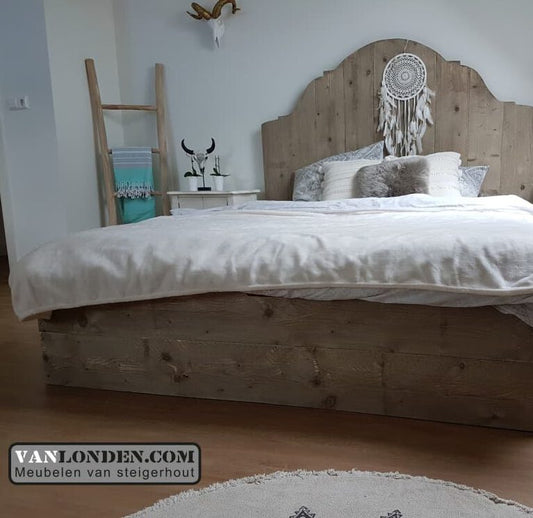 Steigerhouten tweepersoonsbed Annelotte