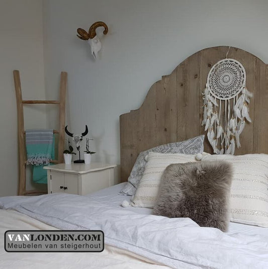 Steigerhouten tweepersoonsbed Annelotte