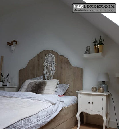 Steigerhouten tweepersoonsbed Annelotte