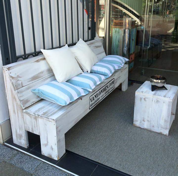 Steigerhouten zitbank Theo