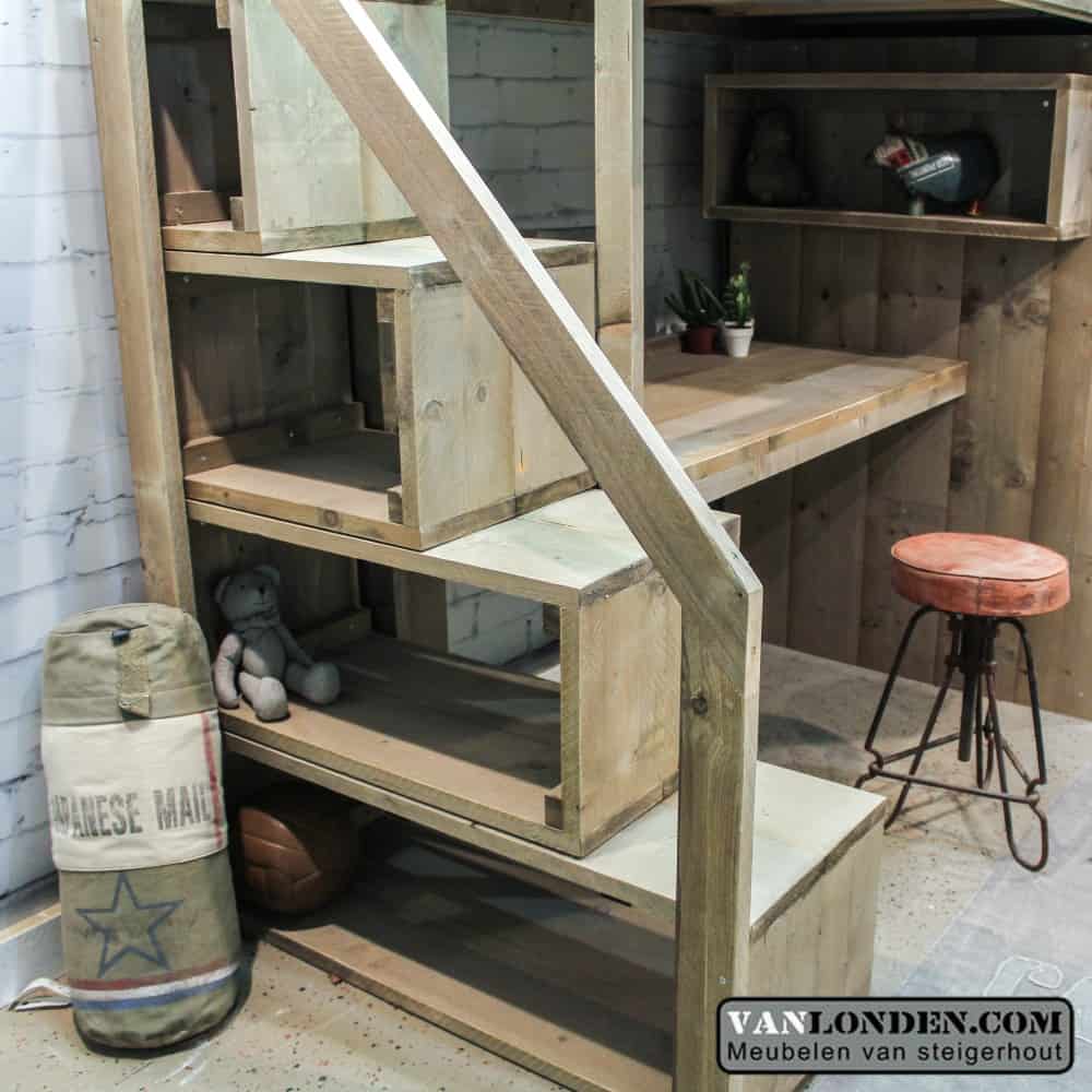 Steigerhouten hoogslaper Claudia