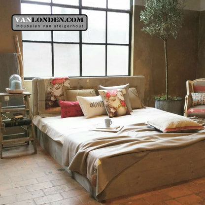 Steigerhouten tweepersoonsbed Joshua