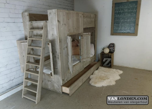 Steigerhouten hoogslaper Emilie