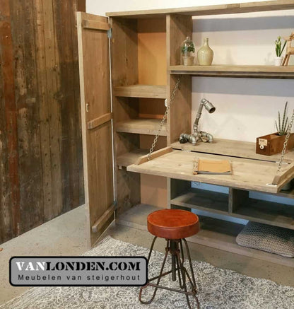 Steigerhouten bureaukast Ewoud