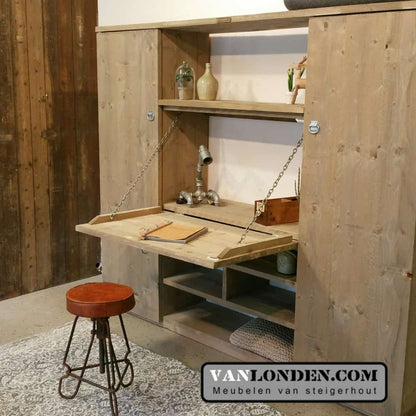 Steigerhouten bureaukast Ewoud
