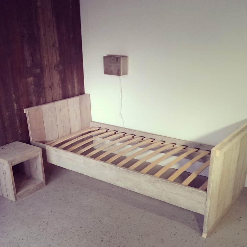 Steigerhouten eenpersoonsbed Boris