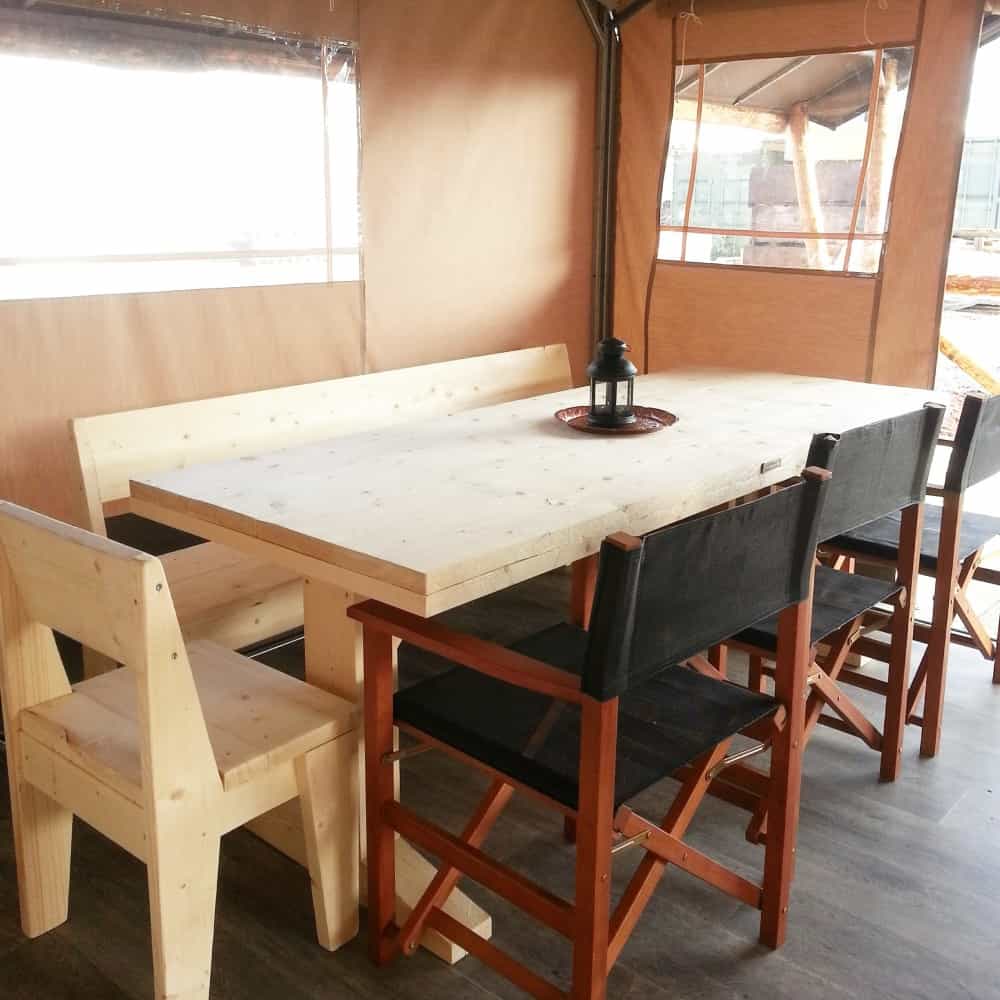 Steigerhouten eettafel Teije