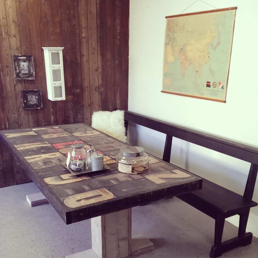 Steigerhouten fototafel Rosa