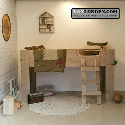 Steigerhouten halfhoogslaper Roderick