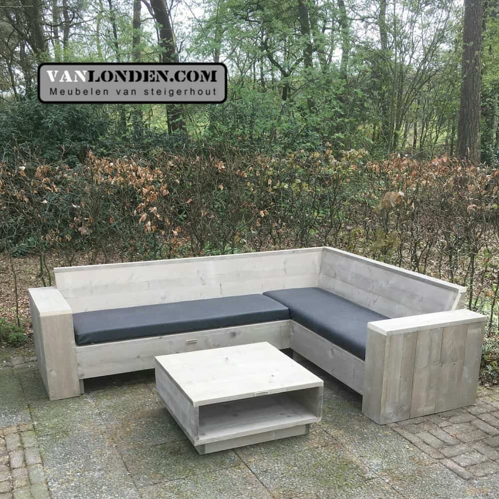 Steigerhouten hoekbank Fedde