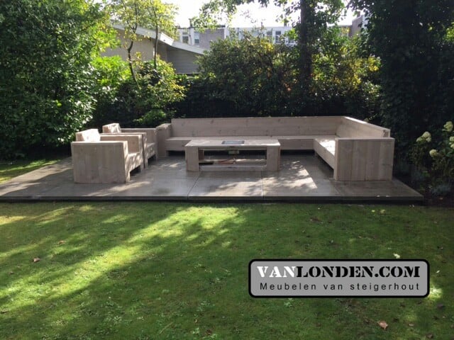 Steigerhouten hoekbank Fedde
