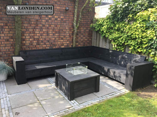 Blackwash steigerhouten hoekbank Ferdi