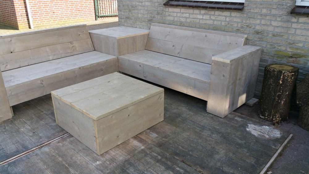 Steigerhouten hoekbank Maxim