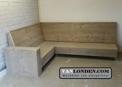 Steigerhouten hoekbank Moniek
