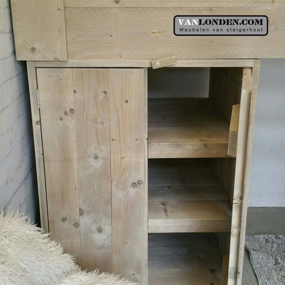 Steigerhouten hoogslaper Arne