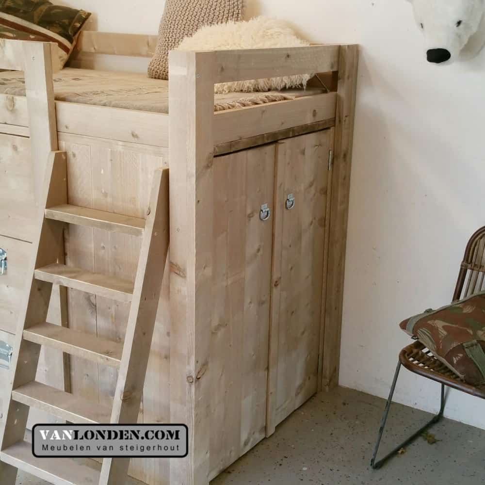 Steigerhouten hoogslaper Bram