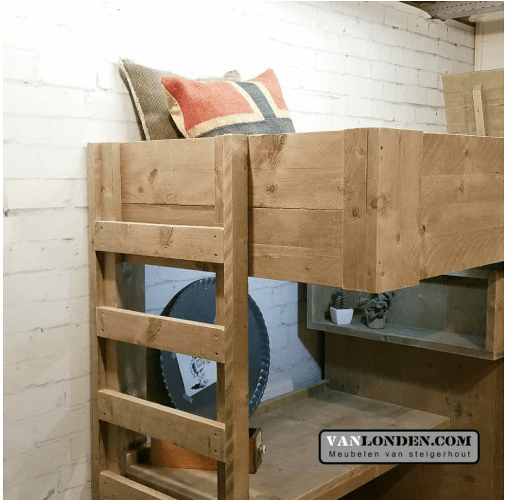 Steigerhouten hoogslaper Edwin