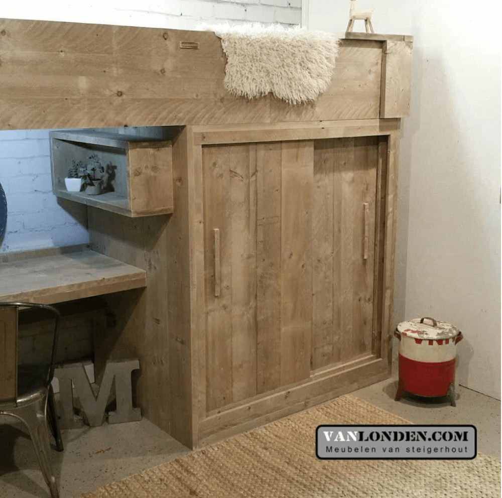 Steigerhouten hoogslaper Edwin