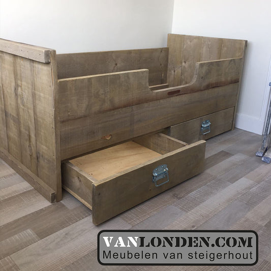 Steigerhouten kajuitbed Robin