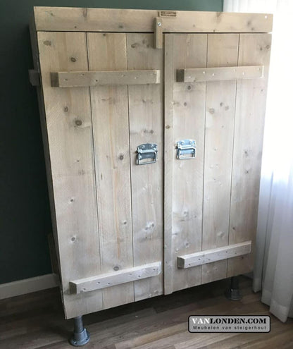 Steigerhouten kledingkast Kiki
