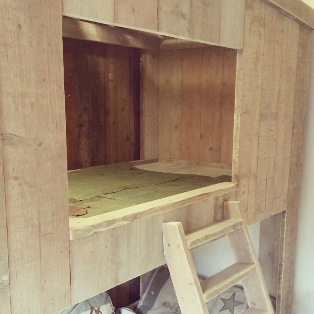 Steigerhouten stapelbed Mara