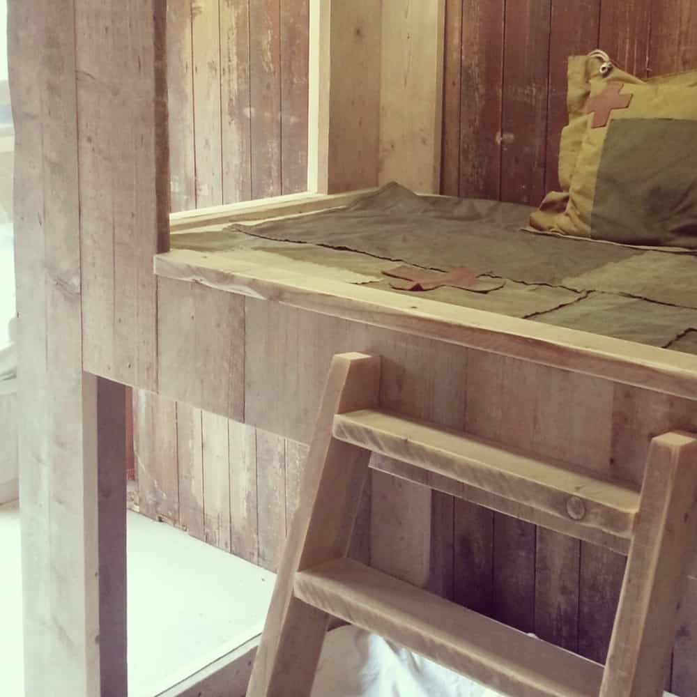 Steigerhouten stapelbed Mara