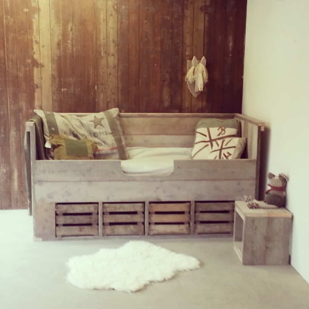 Steigerhouten kinderbed Maurits