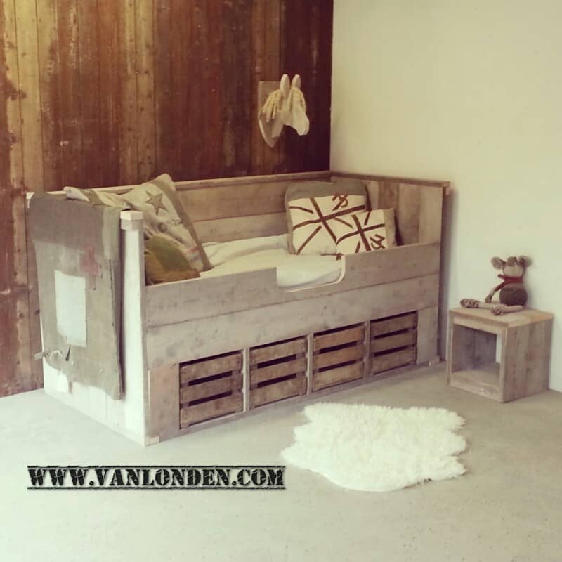 Steigerhouten kinderbed Maurits