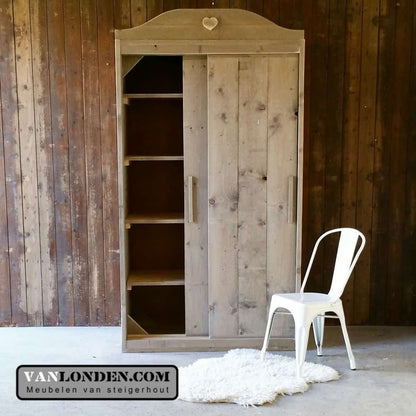 Steigerhouten schuifdeurkast Claire