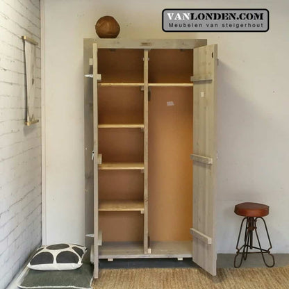 Steigerhouten kledingkast Mika