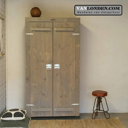 Steigerhouten kledingkast Mika