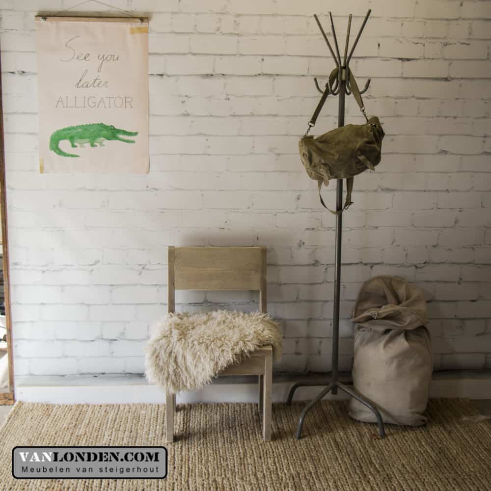 Steigerhouten kruk/stoel Carolien
