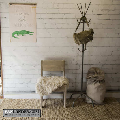 Steigerhouten kruk/stoel Carolien