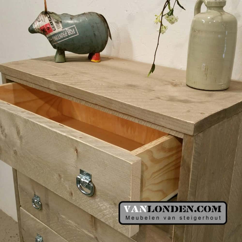 Steigerhouten ladekast Lucy
