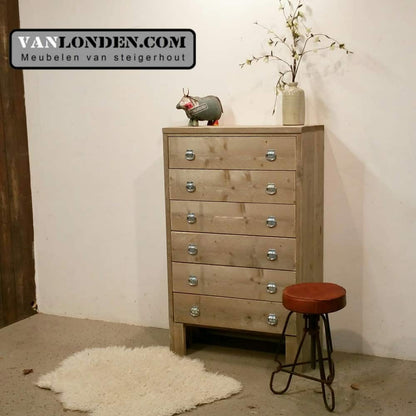 Steigerhouten ladekast Lucy