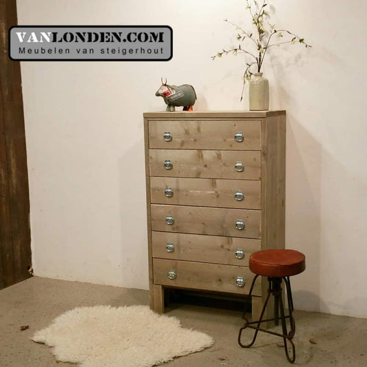 Steigerhouten ladekast Lucy