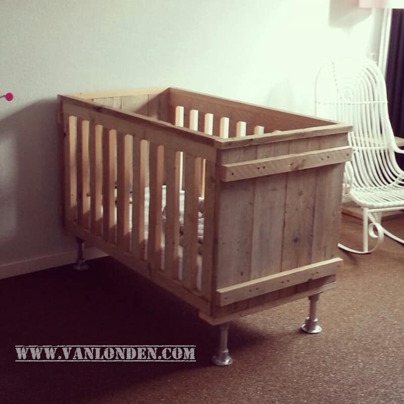 Steigerhouten ledikant Layla