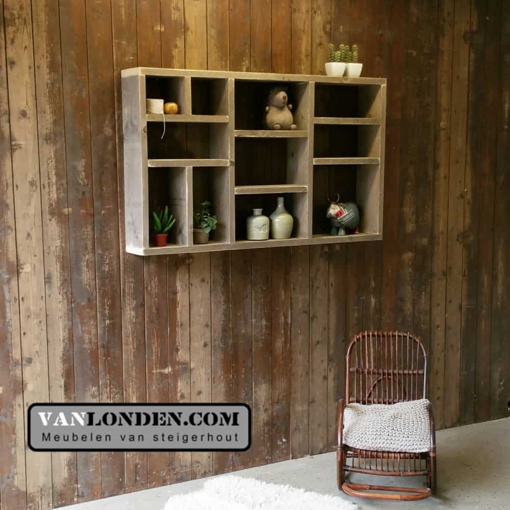 Steigerhouten vakkenkast Lieve
