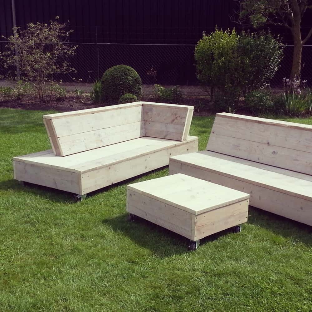 Steigerhouten lounge bank Felix