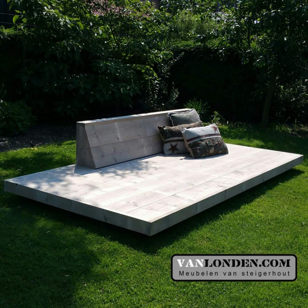 Steigerhouten loungebed Marc