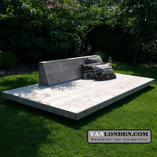 Steigerhouten loungebed Marc