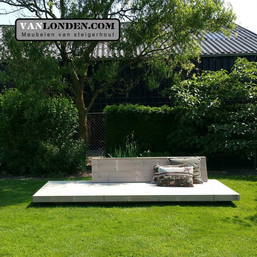 Steigerhouten loungebed Marc
